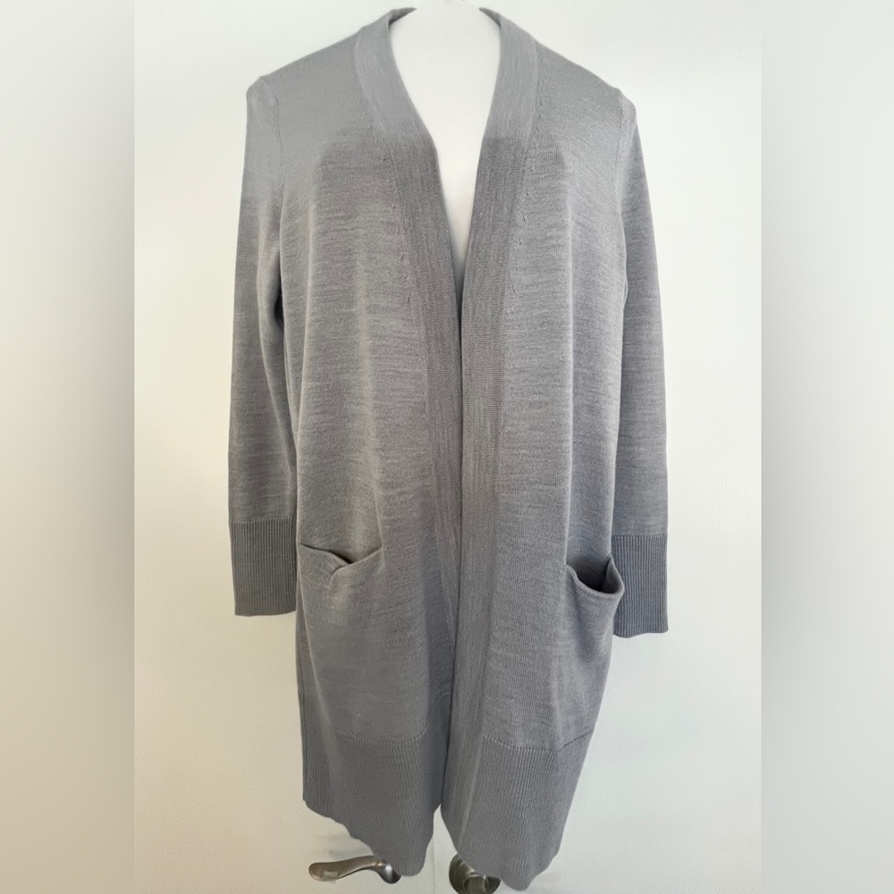 Nordstrom Women's Gray Cashmere Tunic Cardigan